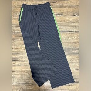 Zara Striped Pants with Green Trim